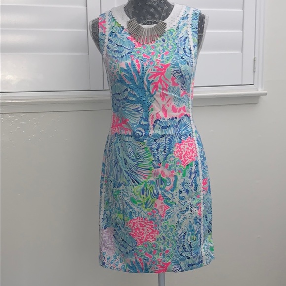 Lilly Pulitzer Mika Stretch Shift Dress Multi Sink - Picture 6 of 8